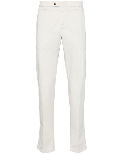 Pantalones chinos de talle medio Lardini de hombre de color White