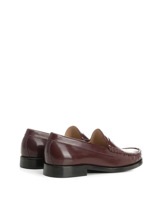 Stuart Weitzman Brown Lottie Leather Loafers