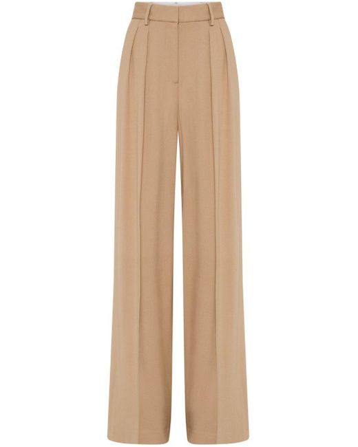 Rebecca Vallance Natural Devin High-waisted Trousers