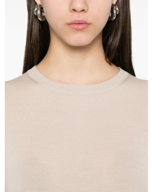 Max Mara White Amici Raw Sweater