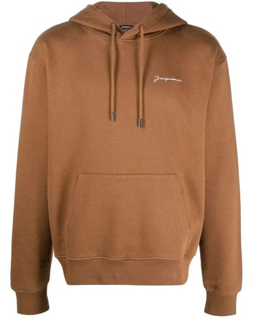 Jacquemus Brown Le Sweatshirt Brodé Hoodie
