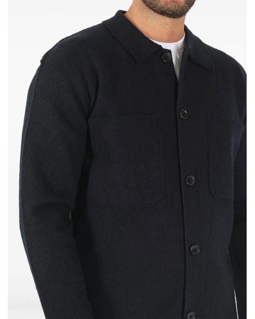 NN07 Blue Button-Fastening Shirt Jacket for men