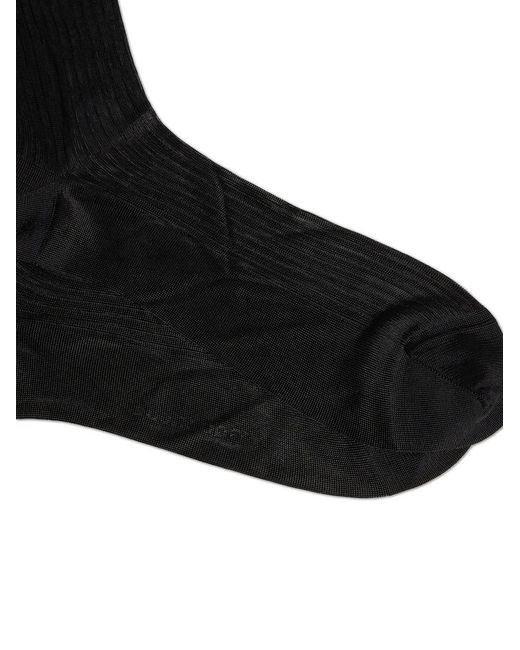 DSquared² Black Basic High Socks for men