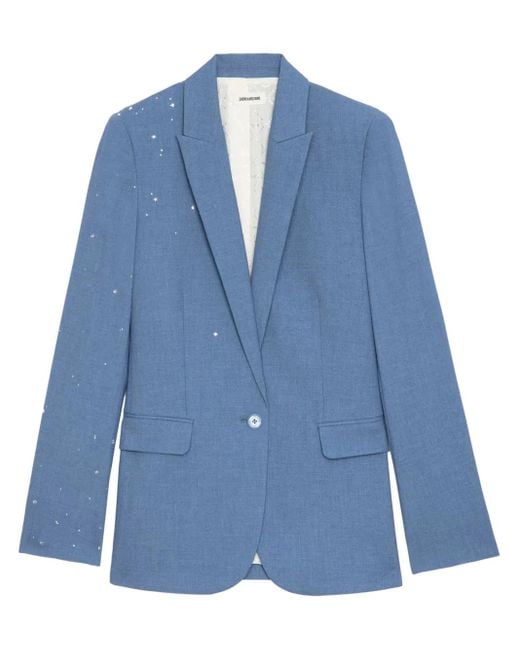 Zadig & Voltaire Blue Strass Valse Sakko