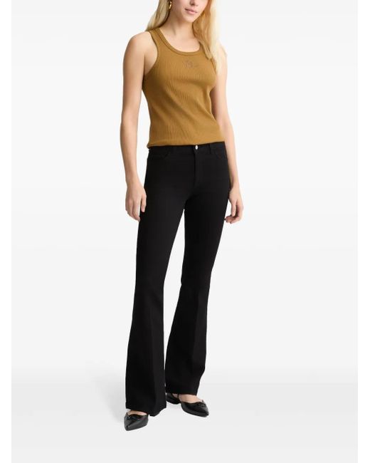 Liu Jo Black Long Slim Flared Jeans