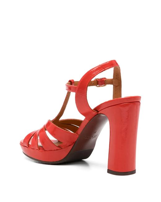 Chie Mihara Red Sandales Cafra À Plateforme