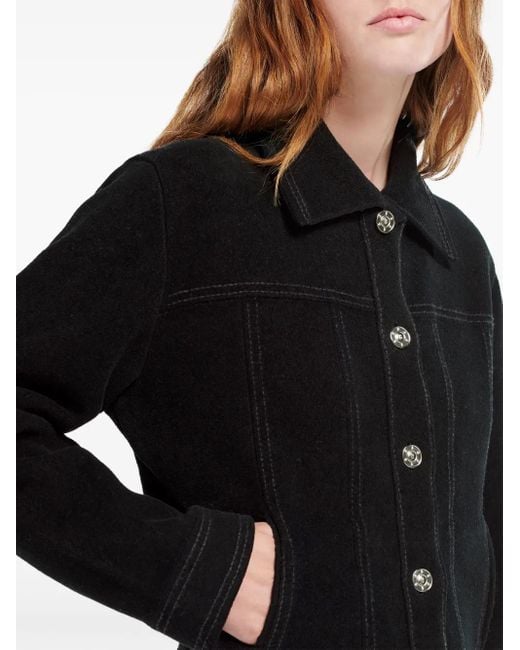 Barrie Black Button-Up Jacket