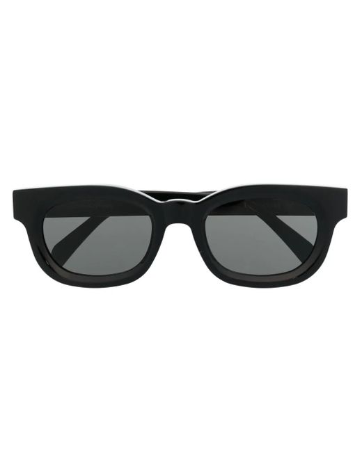 Retrosuperfuture Black Logo-Lettering Square-Frame Sunglasses