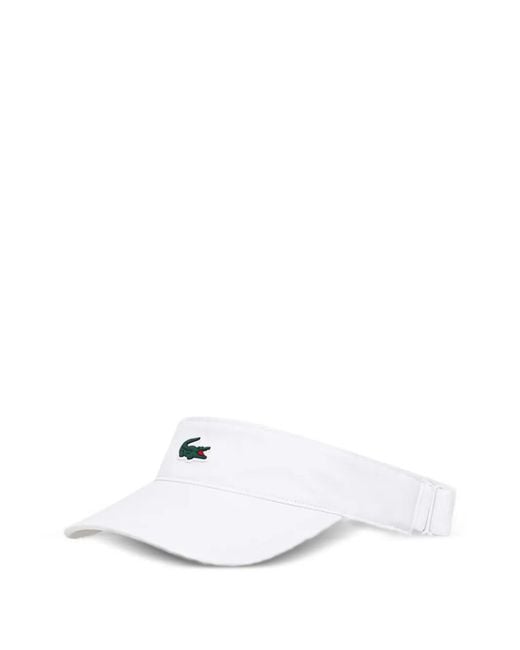 Lacoste White Sonnenblende Mit Logo-Patch