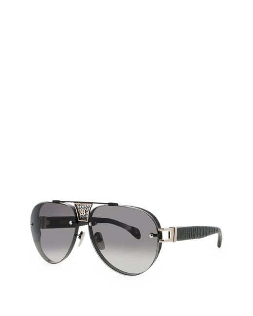 Bugatti Gray Pilot-Frame Sunglasses for men
