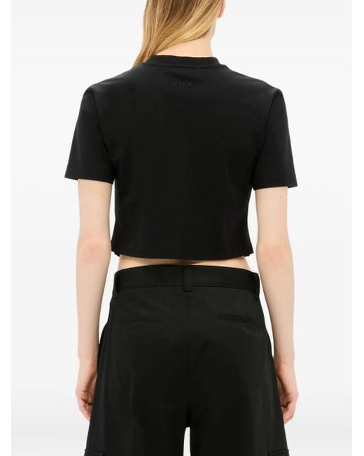 Top con cremallera MSGM de color Black