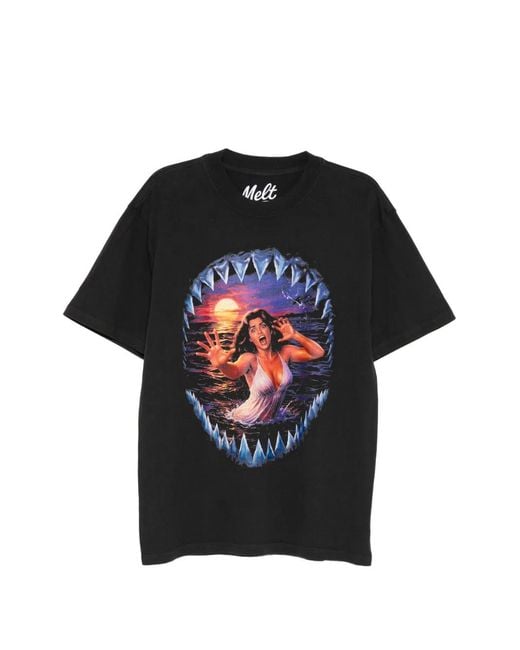 Melt Black Graphic T-Shirt for men