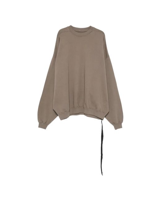 Rick Owens Natural Oversized Crew-Neck Sweatshirt for men