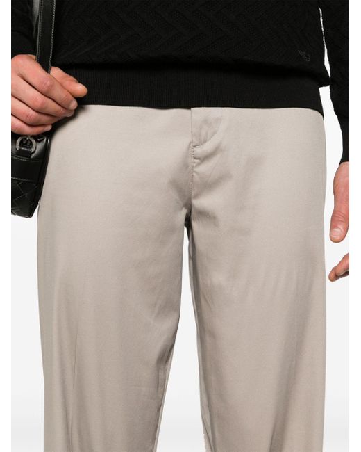 Pantalones ajustados de talle medio Emporio Armani de hombre de color Natural