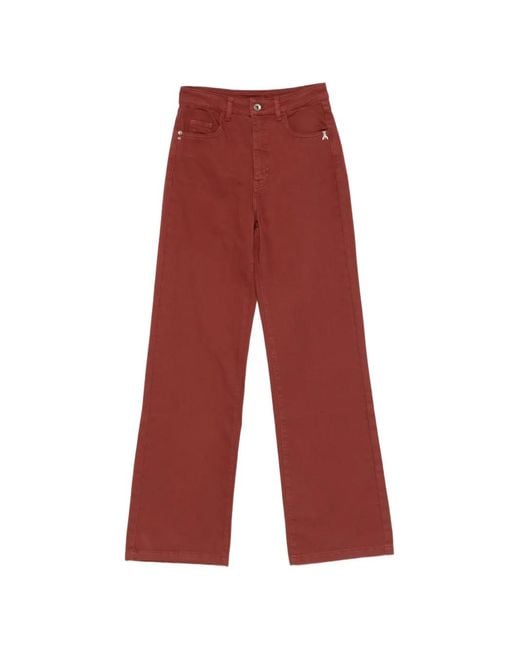 Patrizia Pepe Red High Waist Straight Jeans