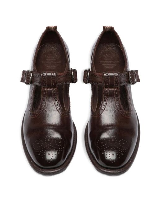 Officine Creative White Calixte 071 Leather T-Bar Shoes