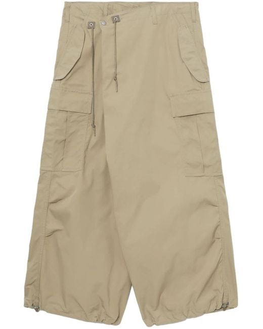 Junya Watanabe Natural Asymmetric Wide-leg Cargo Trousers for men