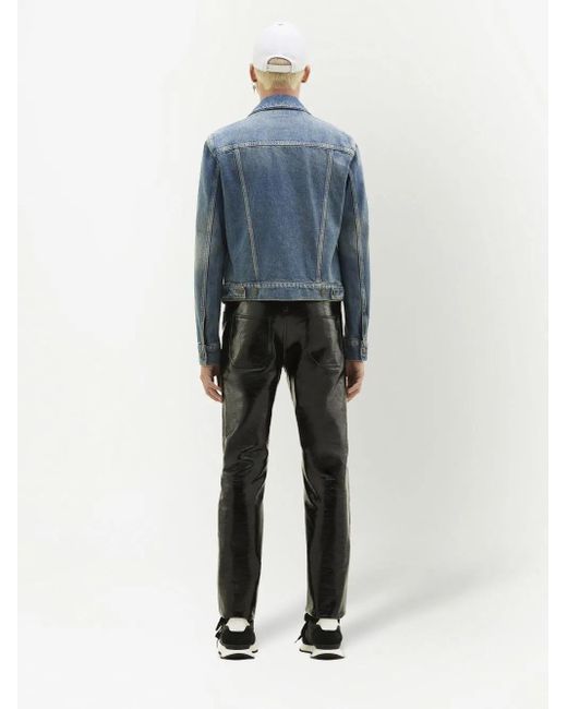 Courreges Blue Straight-Leg Trousers for men
