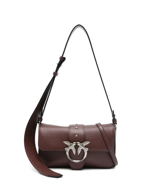 Pinko Red Soft Leather Shoulder Bag Mini Love Bag