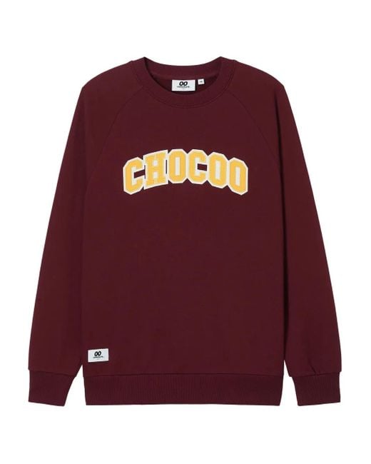Chocoolate ラグランスリーブ スウェットシャツ Red
