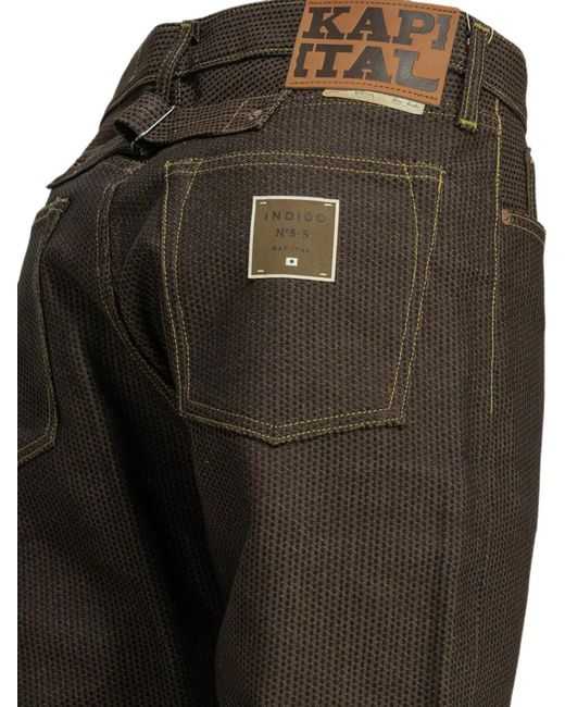 Kapital Gray Jean Monkey Cisco À Coutures Contrastantes for men