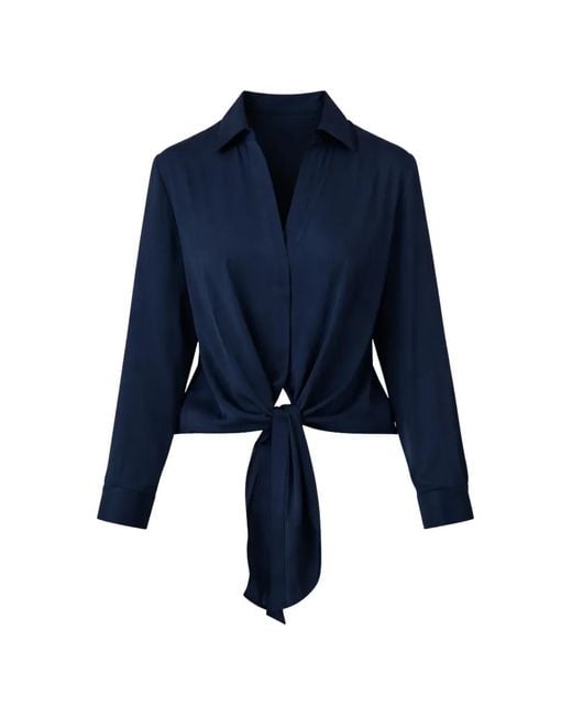 Silk95five Blue Débardeur À Fermeture Nouée