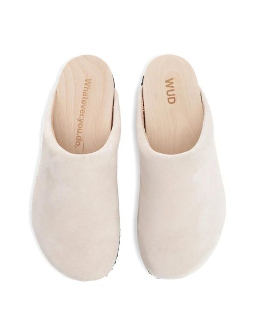 WUD White Stem Clogs