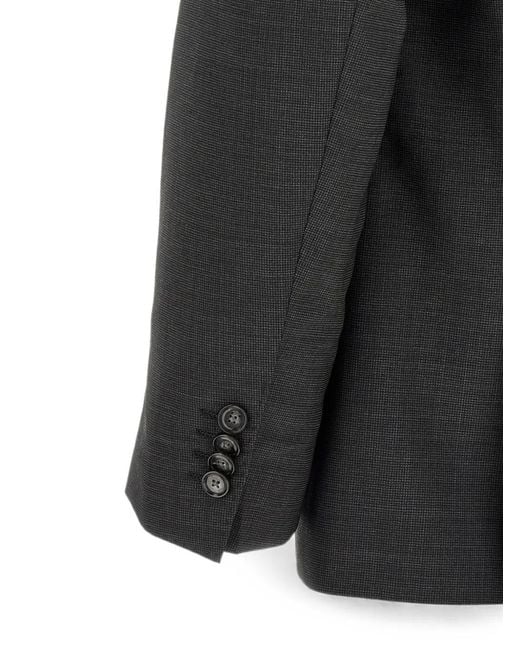 Boss Black Micro-Pattern Single-Breasted Suit for men