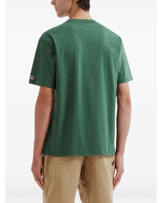 Chocoolate Green Bear-Print Cotton T-Shirt for men