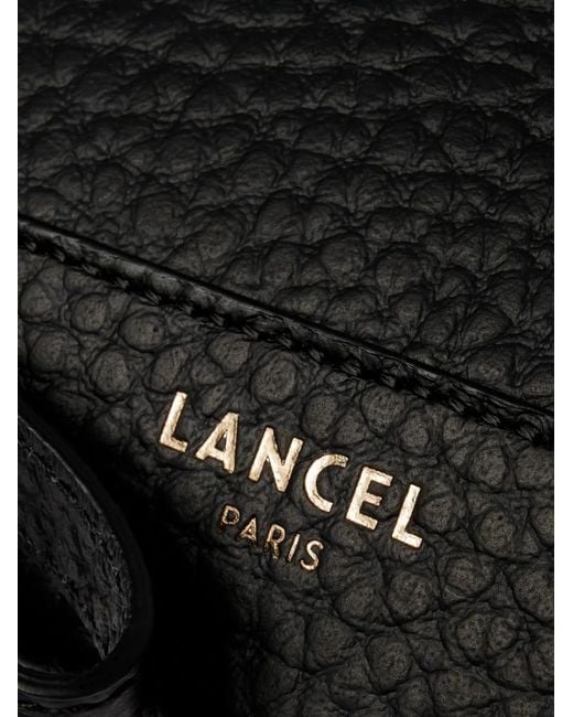 Lancel Black Milo Zip Grained Leather Clutch Bag for men