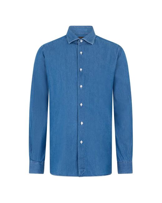 Slowear Blue Buttoned Denim Shirt for men