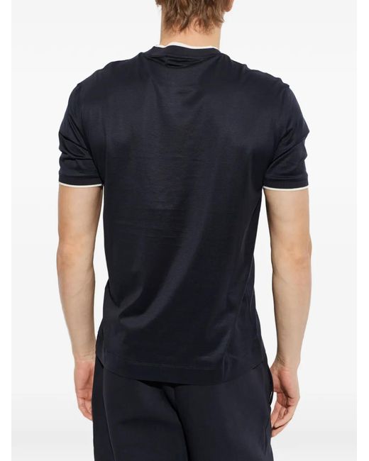 Emporio Armani Blue Crew-Neck T-Shirt for men