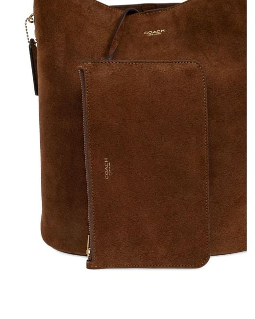 COACH Brown Bleecket Leather Bucket Bag