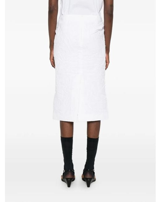 ShuShu/Tong White Crinkled-Effect Skirt