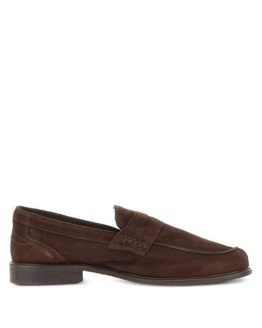 Duca Degli Abruzzi Brown Amalfi Suede Loafers for men