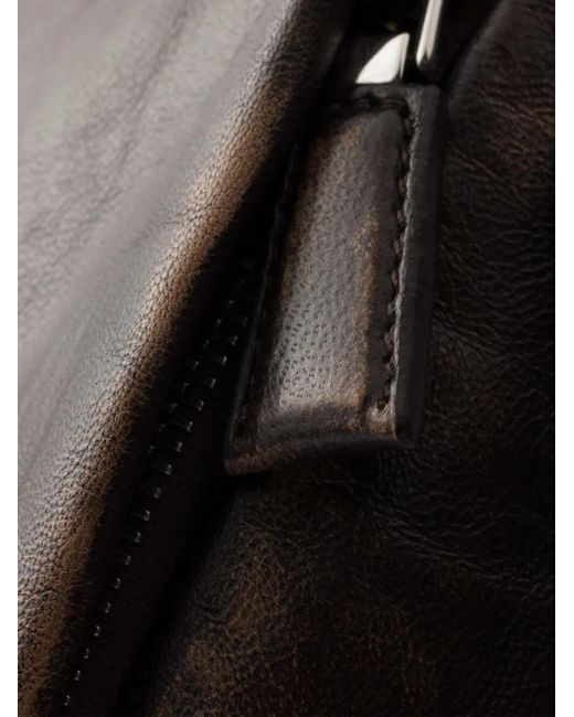 Prada Black Leather One-Shoulder Backpack for men