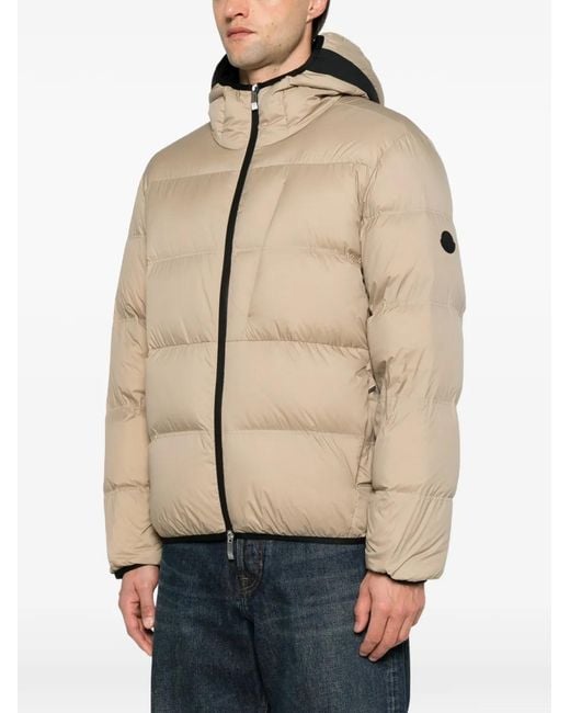 Moncler Natural Logo-Patch Padded Jacket for men