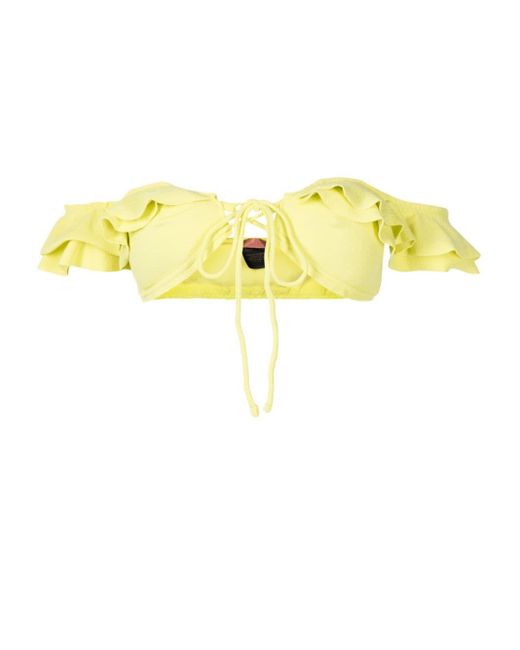 Clube Bossa Yellow Hopi Ruffled Bikini Top