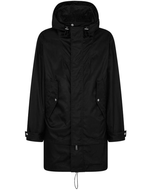 Abrigo con capucha y logo DSquared² de hombre de color Black
