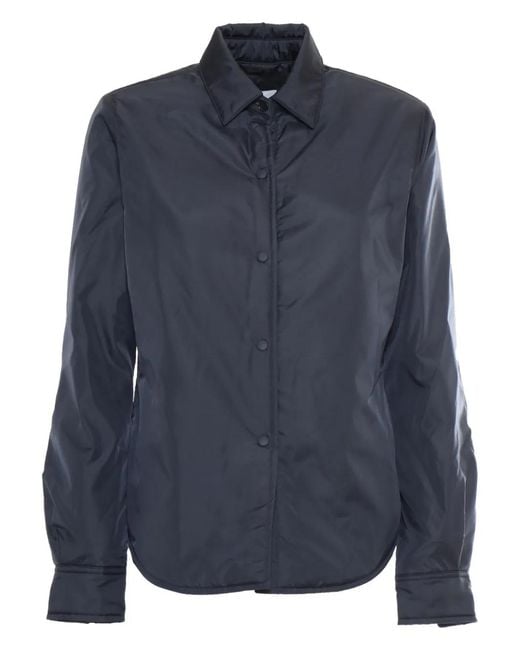 Aspesi Blue Press-Stud Fastening Shirt