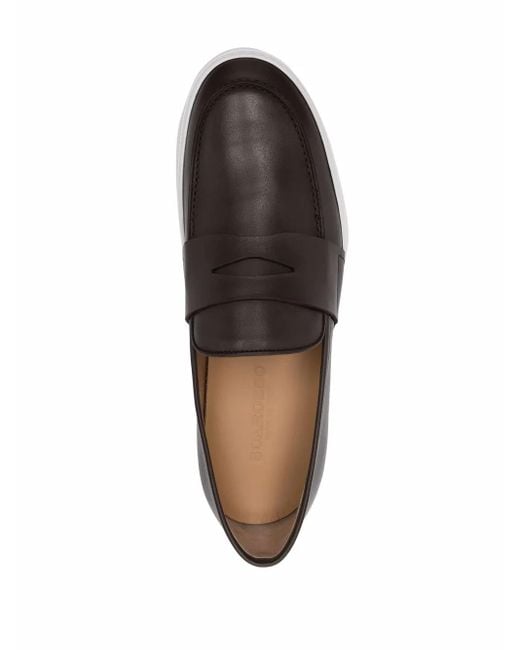 Scarosso Gray Alberto Leather Penny Loafers for men