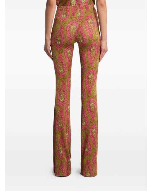 Etro Pink Pantalon À Motif Cachemire