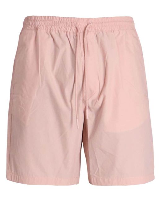 HUGO Pink Dan Drawstring Cotton Shorts for men