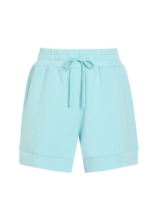 Varley Blue Atrium Drawstring-Waist Panelled Shorts