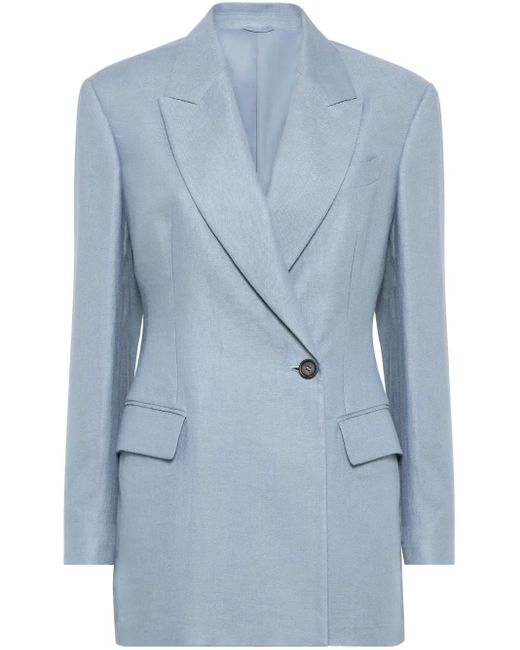 Brunello Cucinelli Blue Gabardine Blazer
