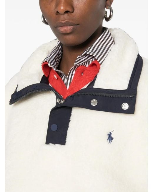 Polo Ralph Lauren White Fleece Sweatshirt