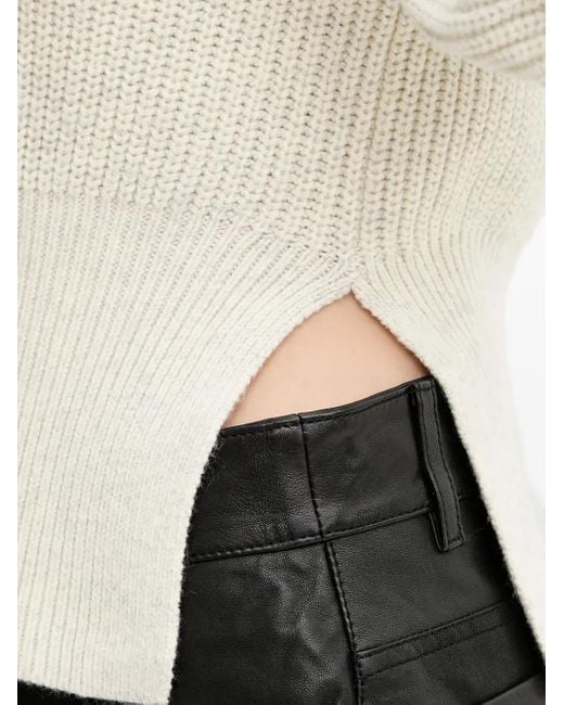 Twinset White Ribbed-Knit Jumper