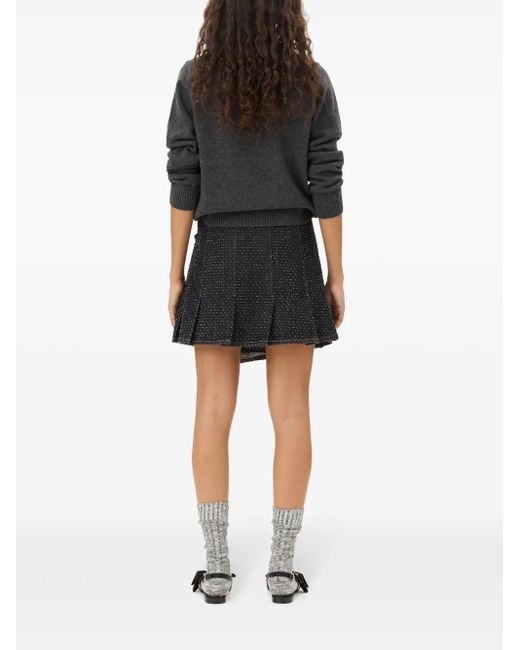 Ganni Gray Sweater With Colorful Bear Motif