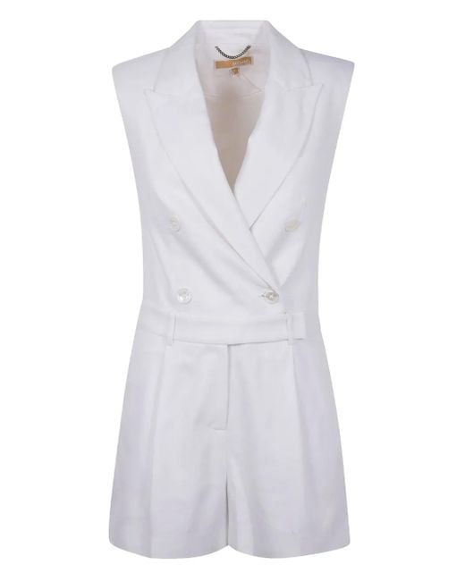 MICHAEL Michael Kors White Linen Playsuit