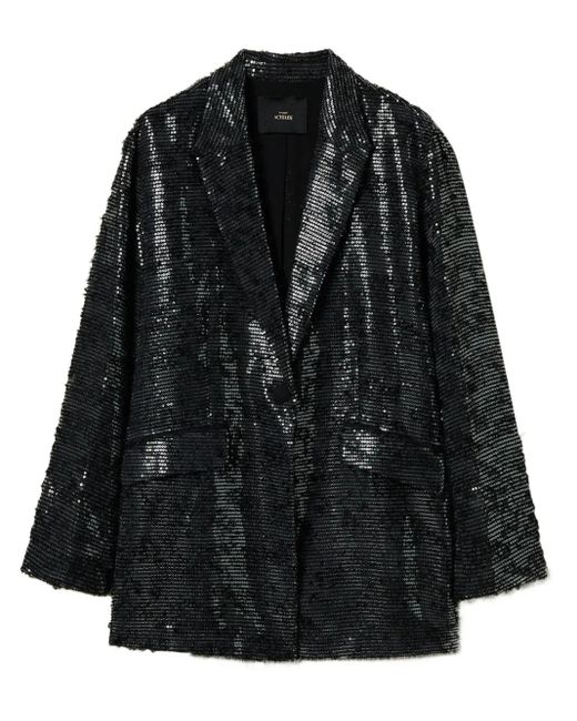 Twinset Black Sequin-Embellished Blazer